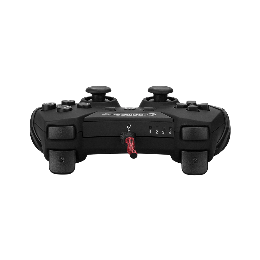 Game Pad gaming RAMPAGE Pulse Wave PS3/PC X INPUT Siyah USB 1.8m Joypad, 40718 - Image 6