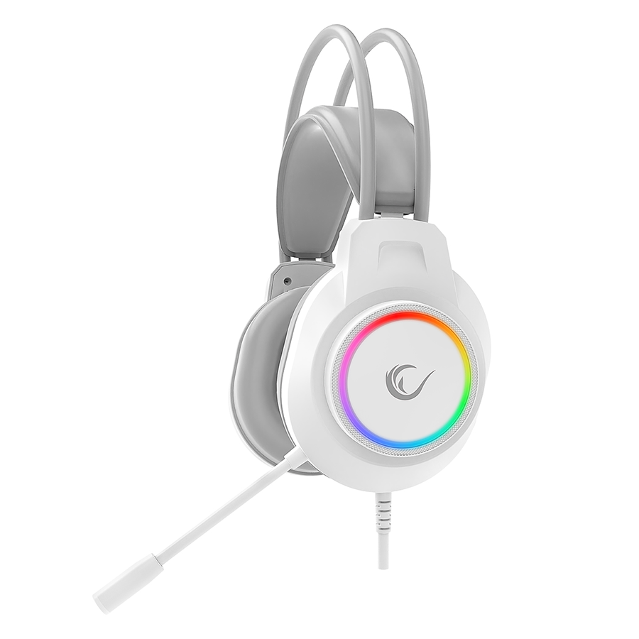 Slušalice sa mikrofonom gaming RAMPAGE RM-K55 Kipchak White RGB Led 7.1 Gaming Headset with Microphone, 42658 - Image 2