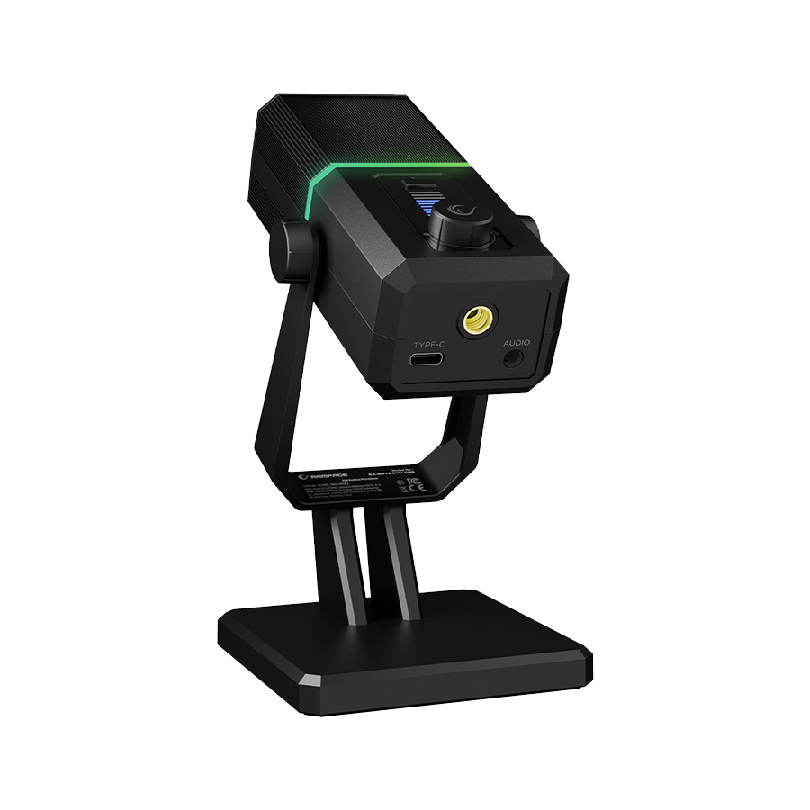Mikrofon gaming RAMPAGE RA-MP75 CYCLONE Black Desktop Microphone with RGB Audio Indicator, 42249 - Image 3