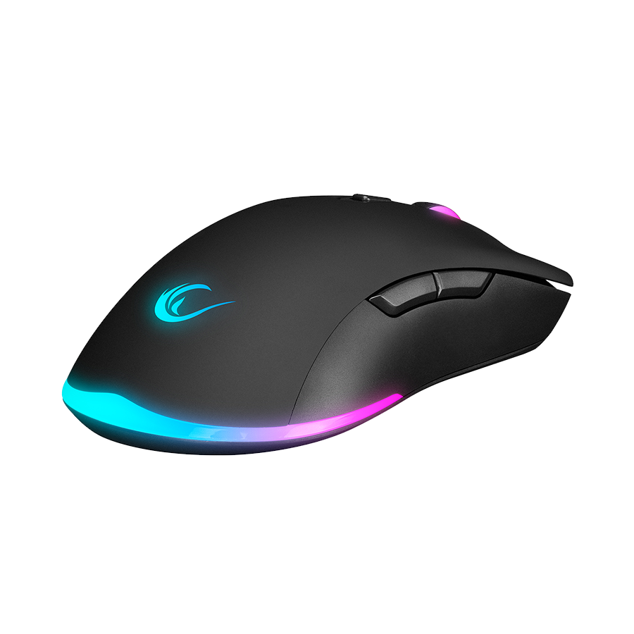 Tastatura + miš gaming RAMPAGE KM-RX7 FORTUNA V2 Rainbow Backlit USB Black Gaming Combo US Layout English Gaming Keyboard 12800 dpi Mouse, 42577 - Image 7