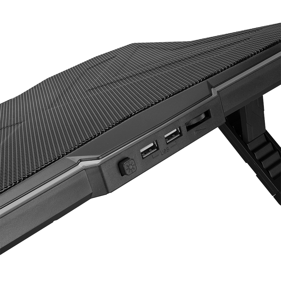 Postolje za notebook gaming Rampage AD-RC8 SHOWY Black 180mm Fan 15-17" RGB Light Notebook Cooling Stand, 33450 - Image 6
