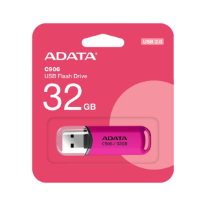 USB Memory stick Adata UFD 32GB C906 Pink USB 2.0, Brzina čitanja 30 MB/s, Brzina pisanja 9 MB/s,AC906-32G-RPP