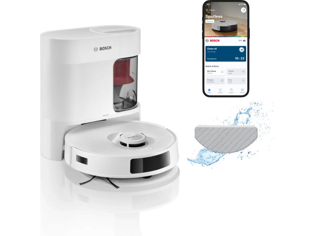 BOSCH Robotski UsisivačSpotless Advenced +, 11.000 Pa 360 LiDAR navigacija... ( BCRD2W )